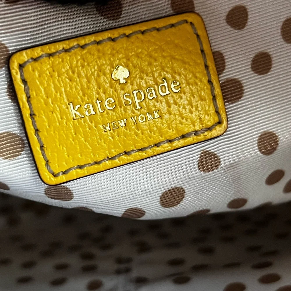 KATE SPADE  Alessa Wellesley yellow leather Satchel Crossbody or Handbag